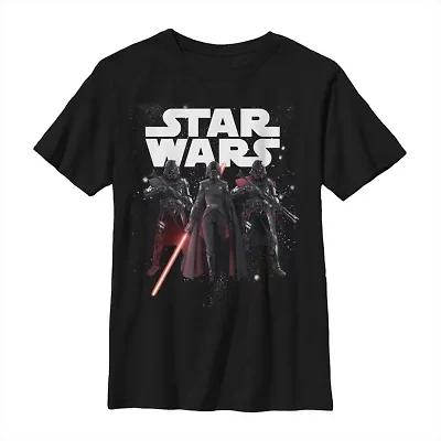 Little & Big Kid Boys Crew Neck Short Sleeve Regular Fit Star Wars Graphic T-Shirt