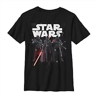 Little & Big Kid Boys Crew Neck Short Sleeve Regular Fit Star Wars Graphic T-Shirt