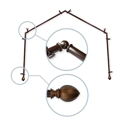 Rod Desyne Garnet 4-Sided Bay Window