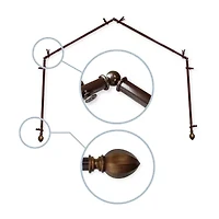 Rod Desyne Garnet 4-Sided Bay Window