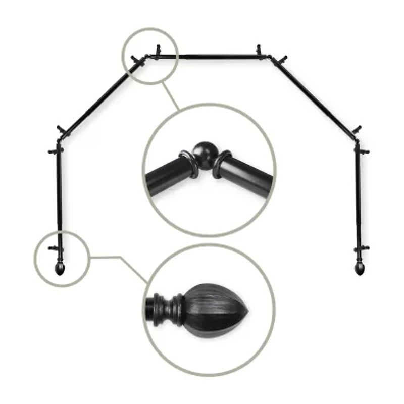 Rod Desyne Garnet 5-Sided Bay Window