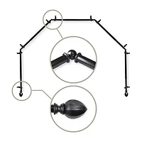 Rod Desyne Garnet 5-Sided Bay Window