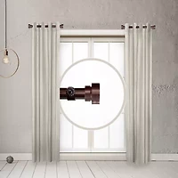 Rod Desyne (Set Of 2) Basic Side 1 1/2 Adjustable Curtain