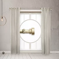 Rod Desyne (Set Of 2) Basic Side 1 Adjustable Curtain