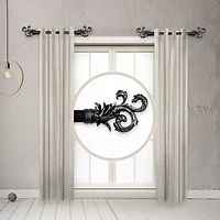 Rod Desyne (Set Of 2) Plume Side 1 Adjustable Curtain