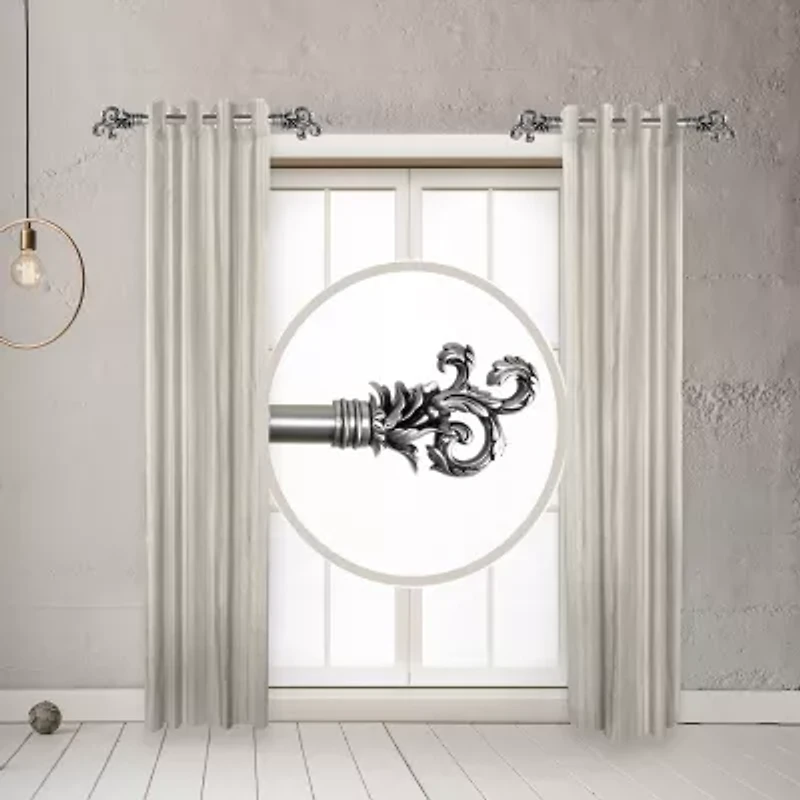 Rod Desyne (Set Of 2) Plume Side 1 Adjustable Curtain