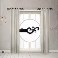 Rod Desyne (Set Of 2) Madeline Side 1 Adjustable Curtain