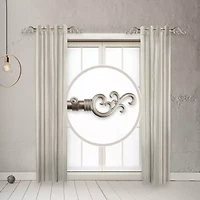 Rod Desyne (Set Of 2) Madeline Side 1 Adjustable Curtain