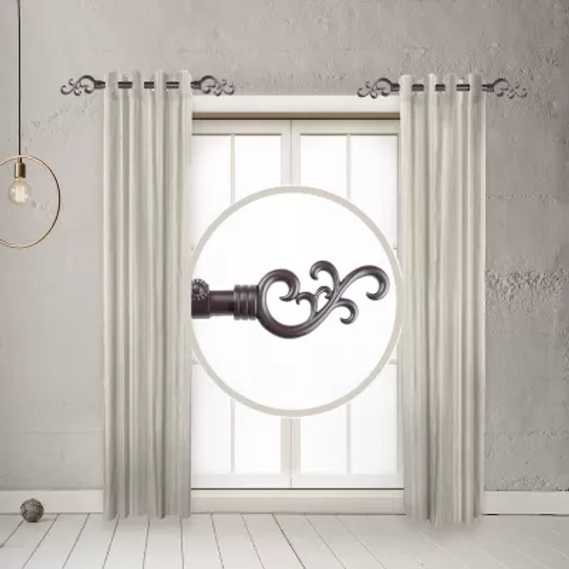 Rod Desyne (Set Of 2) Madeline Side 1 Adjustable Curtain