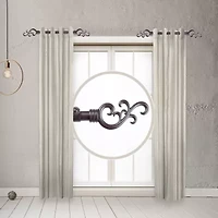 Rod Desyne (Set Of 2) Madeline Side 1 Adjustable Curtain