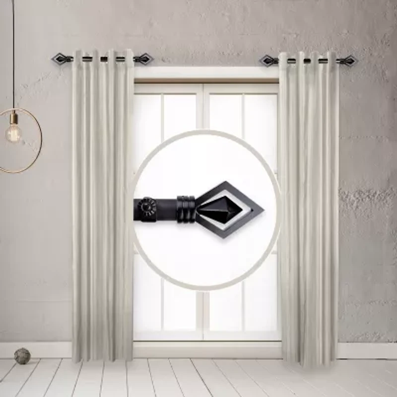 Rod Desyne (Set Of 2) Lenore Side 1 Adjustable Curtain
