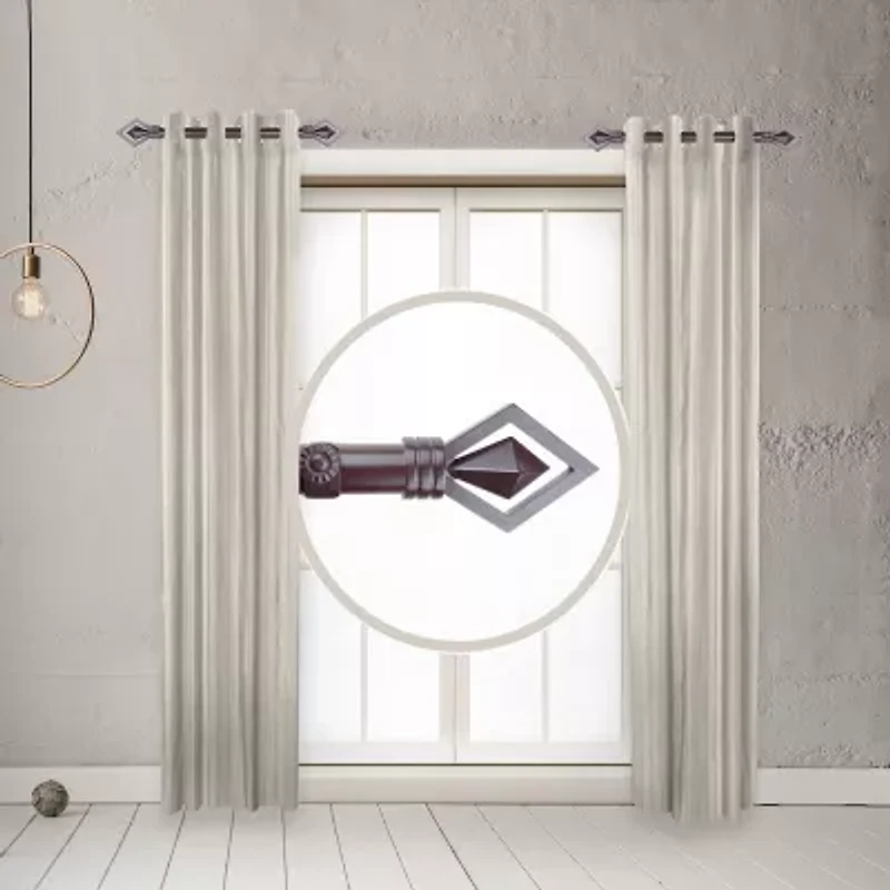 Rod Desyne (Set Of 2) Lenore Side 1 Adjustable Curtain