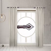 Rod Desyne (Set Of 2) Lenore Side 1 Adjustable Curtain