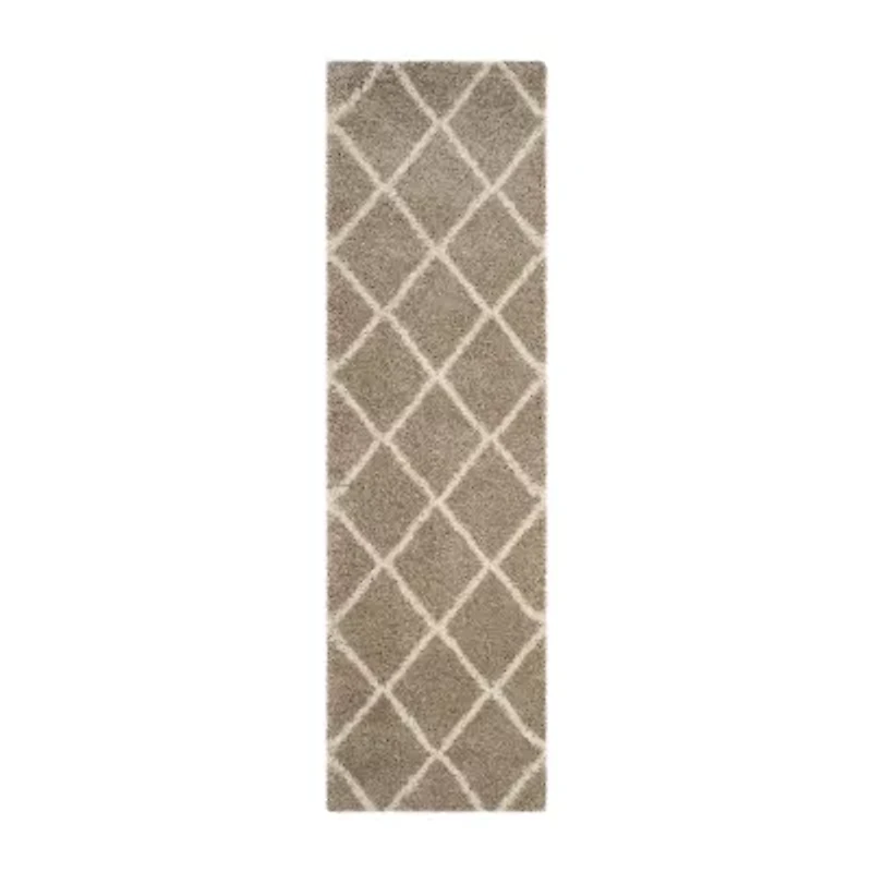 Safavieh Hudson Shag Collection Salome Geometric Runner Rug