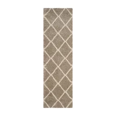 Safavieh Hudson Shag Collection Salome Geometric Runner Rug