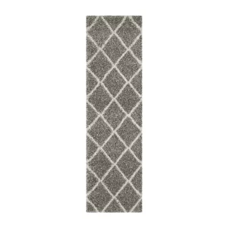 Safavieh Hudson Shag Collection Salome Geometric Runner Rug