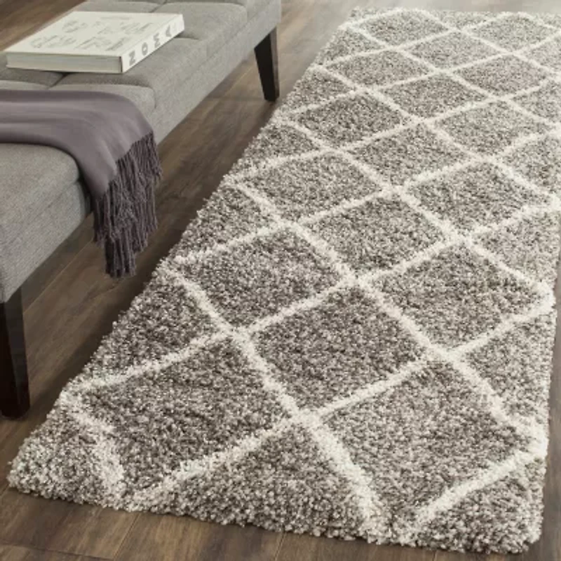 Safavieh Hudson Shag Collection Salome Geometric Runner Rug