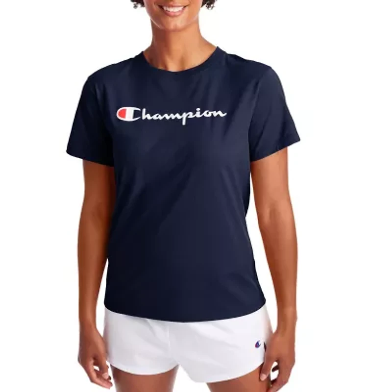 Champion Womens Crew Neck Short Sleeve Active T-Shirt