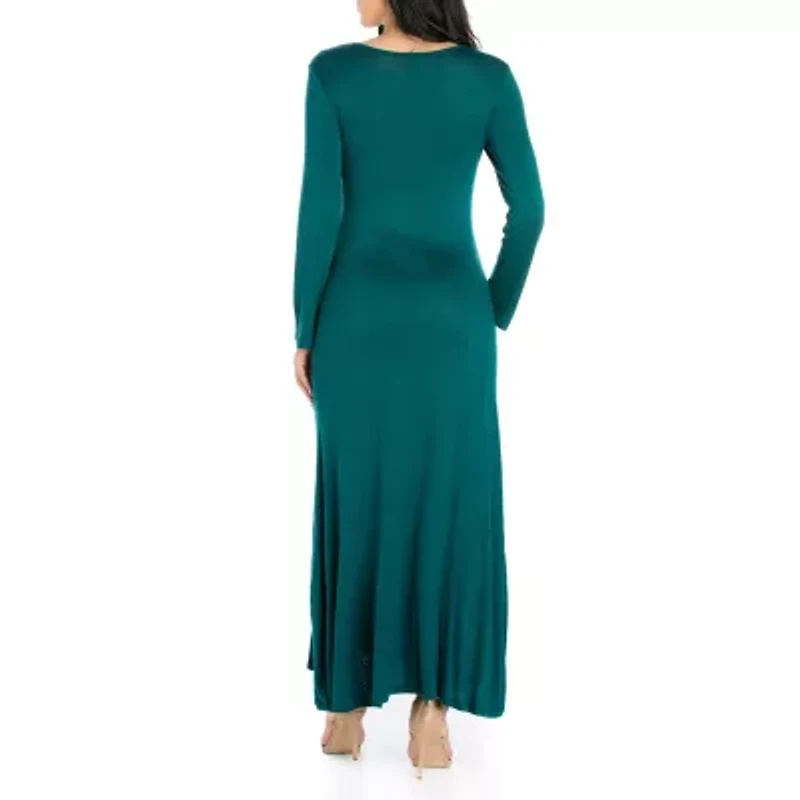 24/7 Comfort Apparel Womens Long Sleeve Maxi Dress