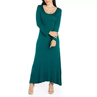 24/7 Comfort Apparel Womens Long Sleeve Maxi Dress