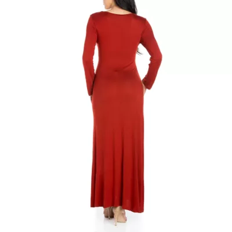 24/7 Comfort Apparel Womens Long Sleeve Maxi Dress