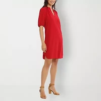 Clover And Sloane Womens Short Sleeve Shift Dress