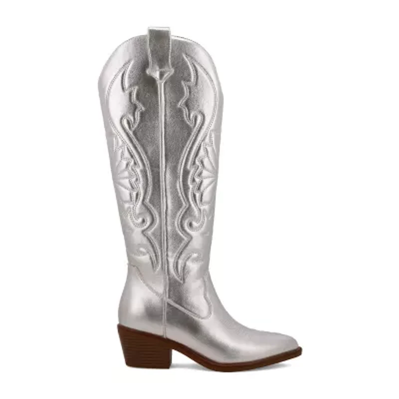 Mia Girl Womens Beth Stacked Heel Cowboy Boots
