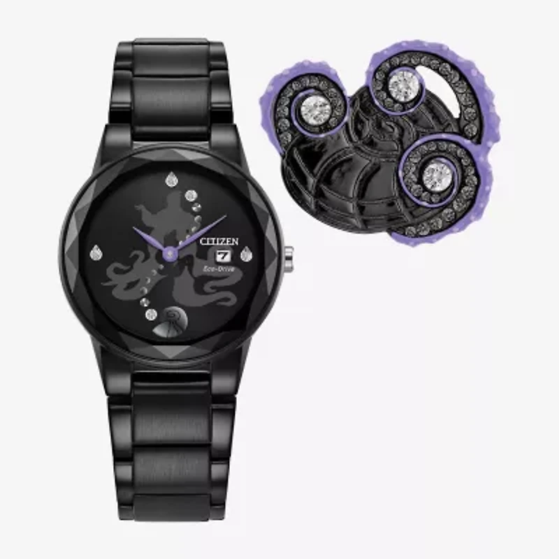 Citizen Ursula Womens Black Stainless Steel 2-pc. Watch Boxed Set Ga1075-68w