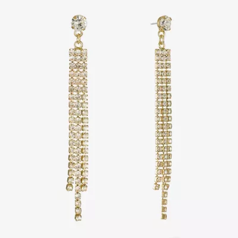 Bijoux Bar Gold Tone Womens Glass Hypoallergenic Drop Earrings