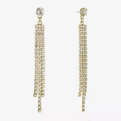 Bijoux Bar Gold Tone Womens Glass Hypoallergenic Drop Earrings