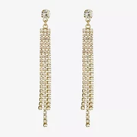 Bijoux Bar Gold Tone Womens Glass Hypoallergenic Drop Earrings
