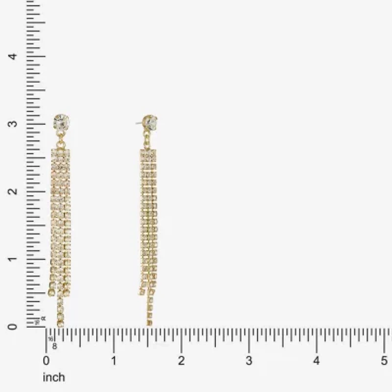 Bijoux Bar Gold Tone Womens Glass Hypoallergenic Drop Earrings