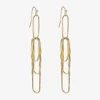 Bijoux Bar Gold Tone Womens Paperclip Drop Earrings