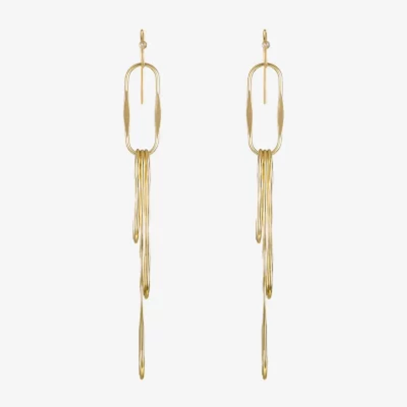 Bijoux Bar Gold Tone Womens Paperclip Drop Earrings