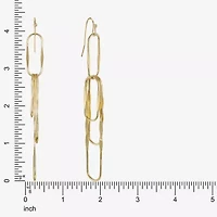 Bijoux Bar Gold Tone Womens Paperclip Drop Earrings