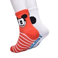 Womens 2-pc. Mickey Mouse Crew Socks