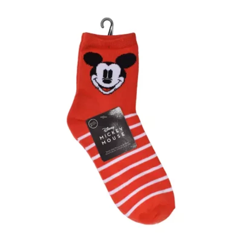 Womens 2-pc. Mickey Mouse Crew Socks