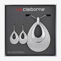 Liz Claiborne Pendant Necklace And Drop Earring Womens 2-pc. Jewelry Set