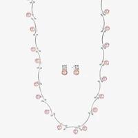 Monet Jewelry Timeless Collar Necklace And Stud Earring Womens Simulated Pearl 2-pc. Set