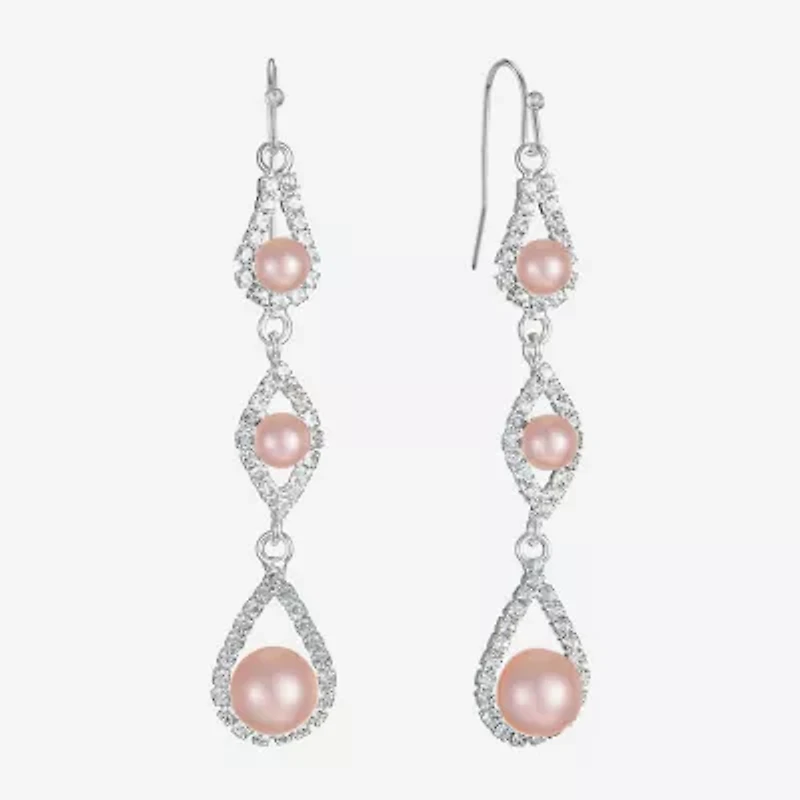 Monet Jewelry Timeless Womens Simulated Pearl Drop Earrings