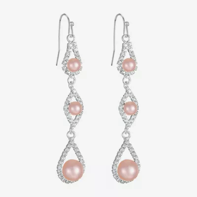 Monet Jewelry Timeless Womens Simulated Pearl Drop Earrings
