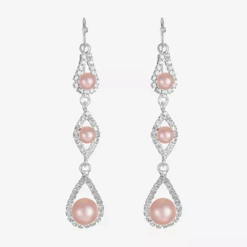 Monet Jewelry Timeless Womens Simulated Pearl Drop Earrings