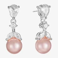 Monet Jewelry Timeless Womens Simulated Pearl Hypoallergenic Drop Earrings