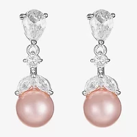 Monet Jewelry Timeless Womens Simulated Pearl Hypoallergenic Drop Earrings