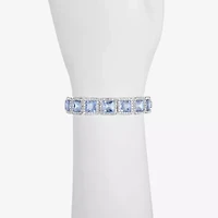 Monet Jewelry Womens Pink Glass Square Stretch Bracelet