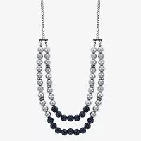 Monet Jewelry Layered Womens Glass 20 Inch Strand Necklace