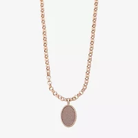 Monet Jewelry Womens Oval 18 Inch Pendant Necklace