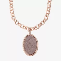 Monet Jewelry Womens Oval 18 Inch Pendant Necklace