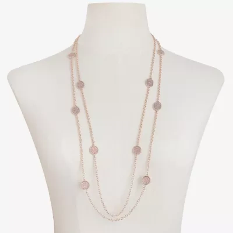 Monet Jewelry Layered Womens 34 Inch Strand Necklace