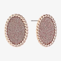 Monet Jewelry 18.2mm Oval Stud Earrings